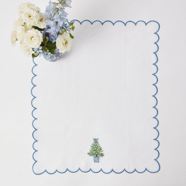 Celebrate the beauty of the season with the Embroidered Christmas Tree Linen Hand Towel, a must-have for infusing your home with the warmth and festive spirit of Christmas.