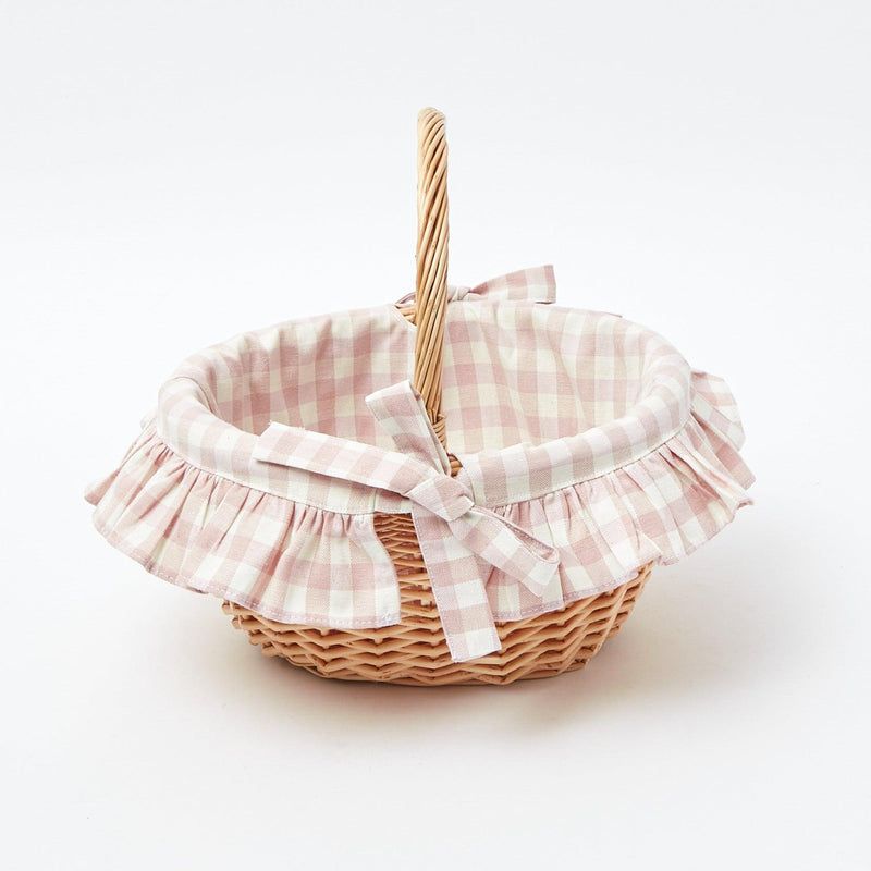 Pink Gingham Basket - Mrs. Alice