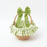 Green Gingham Basket - Mrs. Alice