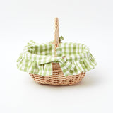 Green Gingham Basket - Mrs. Alice
