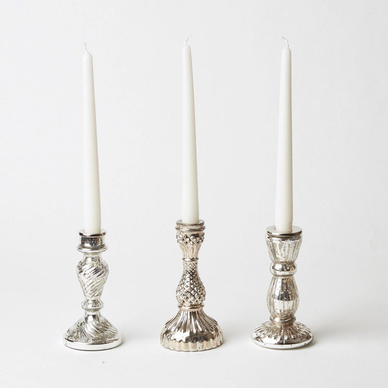 Turn any event into a radiant affair with our Trio of Mercury Candle Holders.