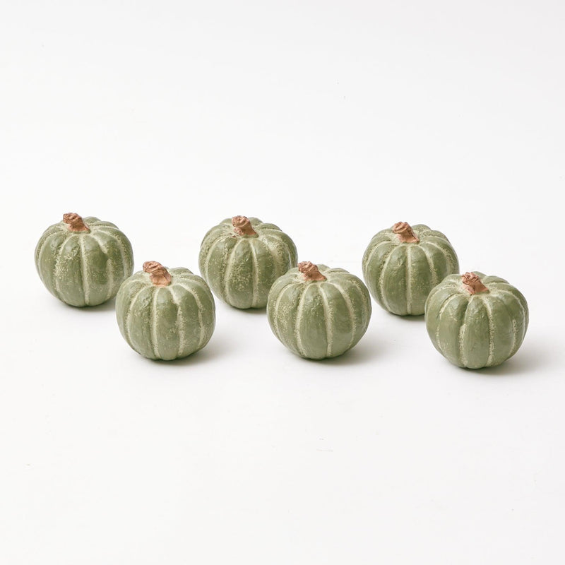 Spruce up your decor with the Mini Green Pumpkin (Set of 6), now available in a charming set of 15.