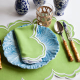 Serena Apple Green Scalloped Placemats & Napkins (Set of 4) - Mrs. Alice