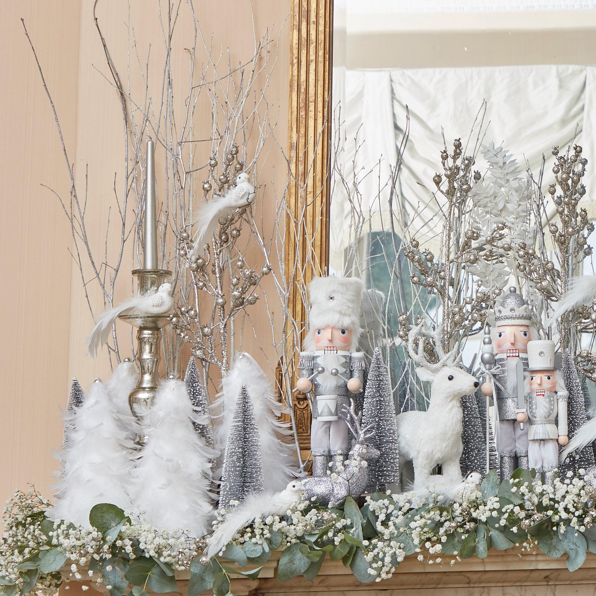 Large Silver Glitter Nutcracker Trio - Mrs. Alice